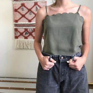 Perfect vintage cut off Levi black denim shorts